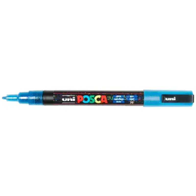 Uni Posca Verfmarker 3M Glitter Donkerblauw (PC-3M- BF)