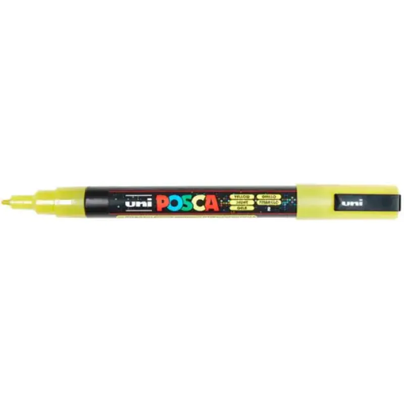 Uni Posca Verfmarker 3M Glitter Geel  (PC-3ML-J)