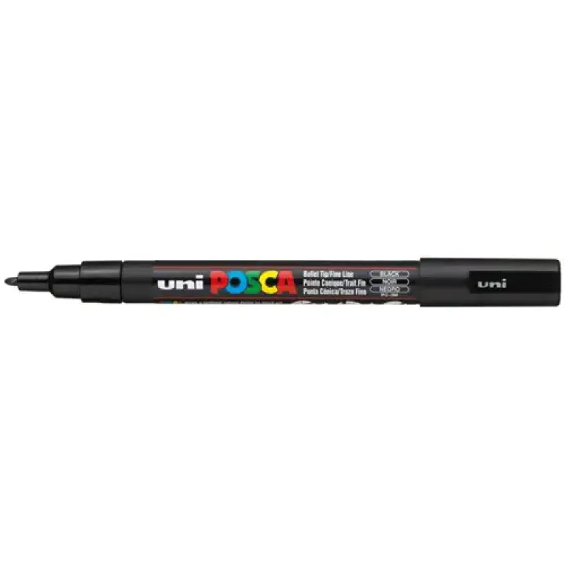 Uni Posca Verfmarker 3M Zwart (PC3M N)