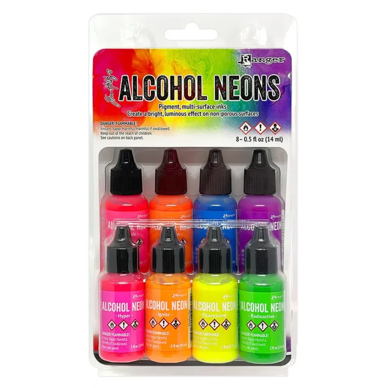 Ranger Tim Holtz Alcohol Ink - Kit Neons (8x0.5 fl oz)  (TAK91820)