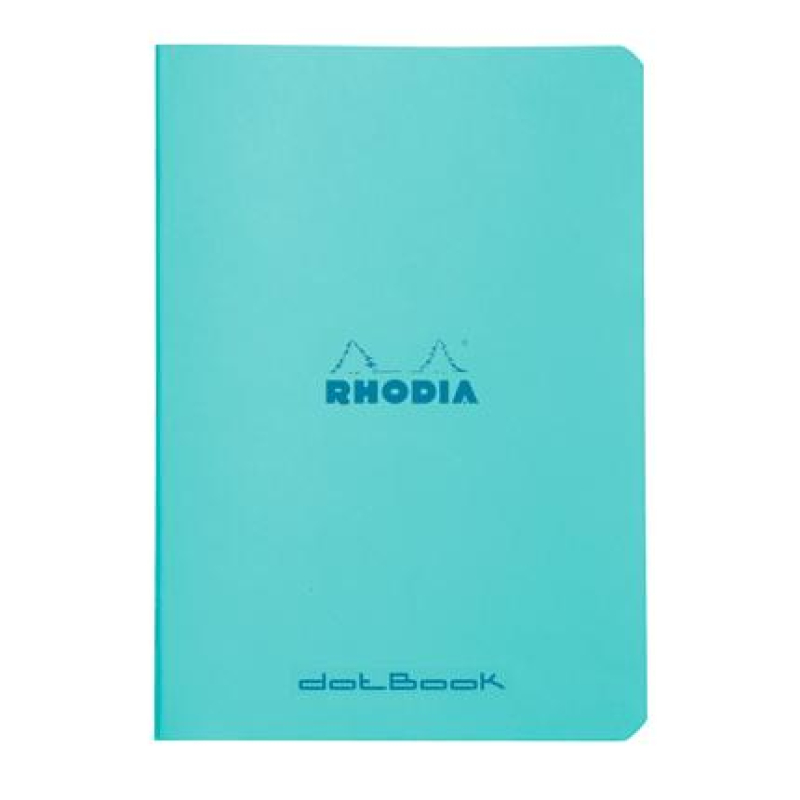 Rhodia geniet schrift Colors Azuur 7,5x12 cm - Azuurblauw  ( 119106C)