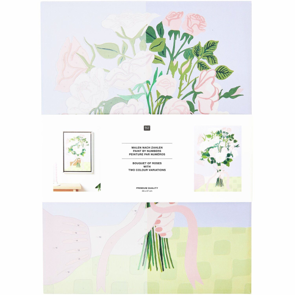 Rico-Design Boeket rozen schilderen op nummer 26x37cm (800646)