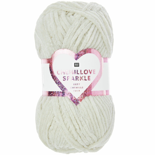 Rico-Design Creative Chenillove Sparkle 100g 110m - cream (383427.001)