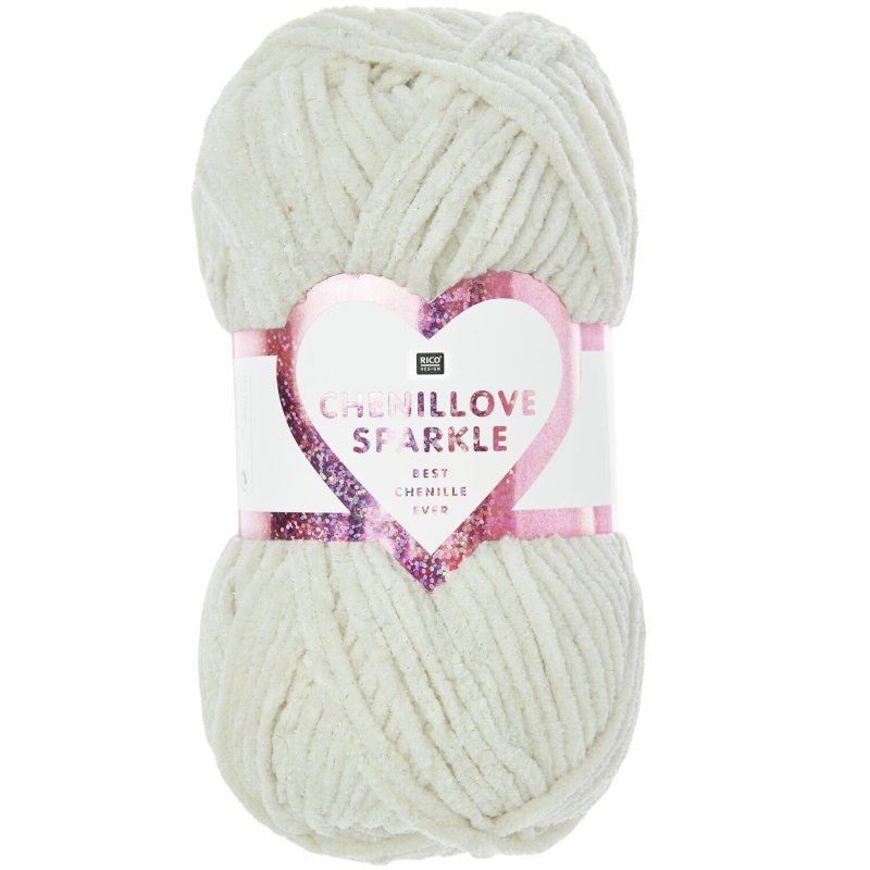 Rico-Design Creative Chenillove Sparkle 100g 110m - cream (383427.001)