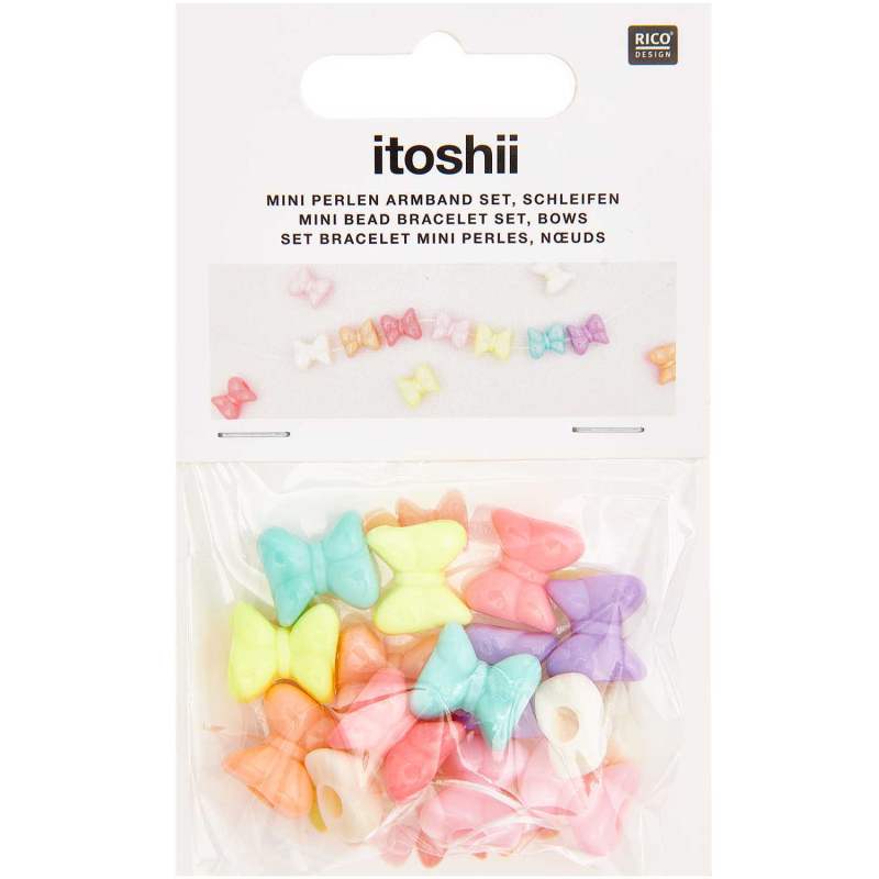 Rico-Design itoshii - Mini bead bracelet set, bows (600196)