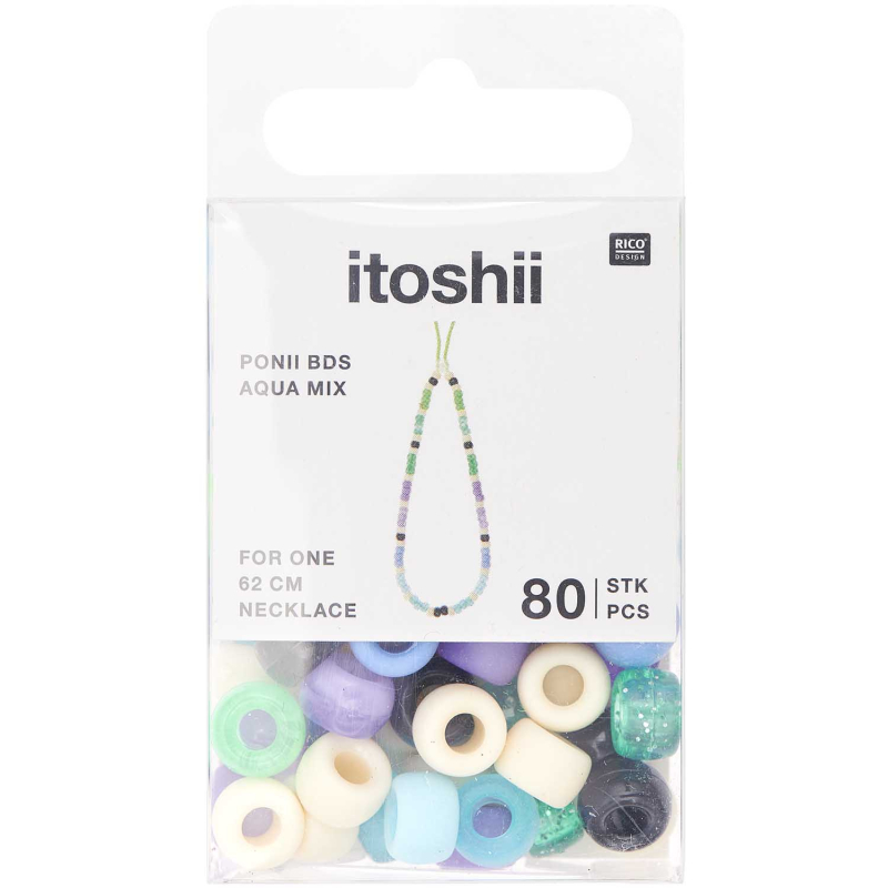 Rico-Design itoshii - Ponii Beads aqua mix (600223)