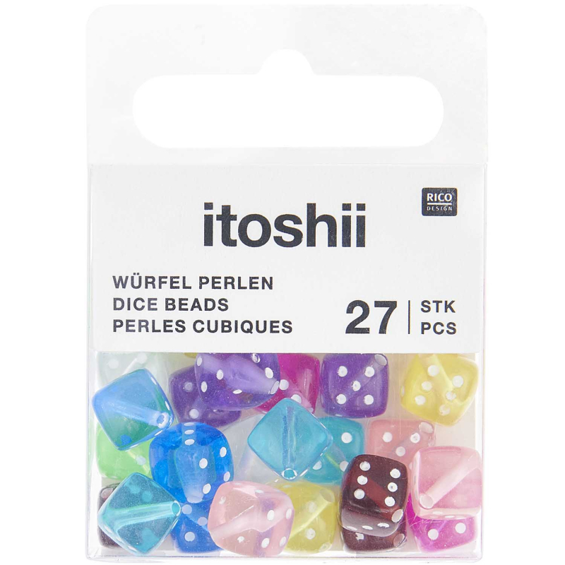 Rico-Design itoshii - Dice Beads, Multicolour (600365)