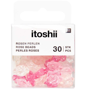 Rico-Design itoshii - Rose Beads, Iri/Pink Transparent (600506)