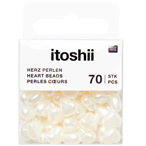 Rico-Design itoshii - Heart Beads, Pearl White (600514)
