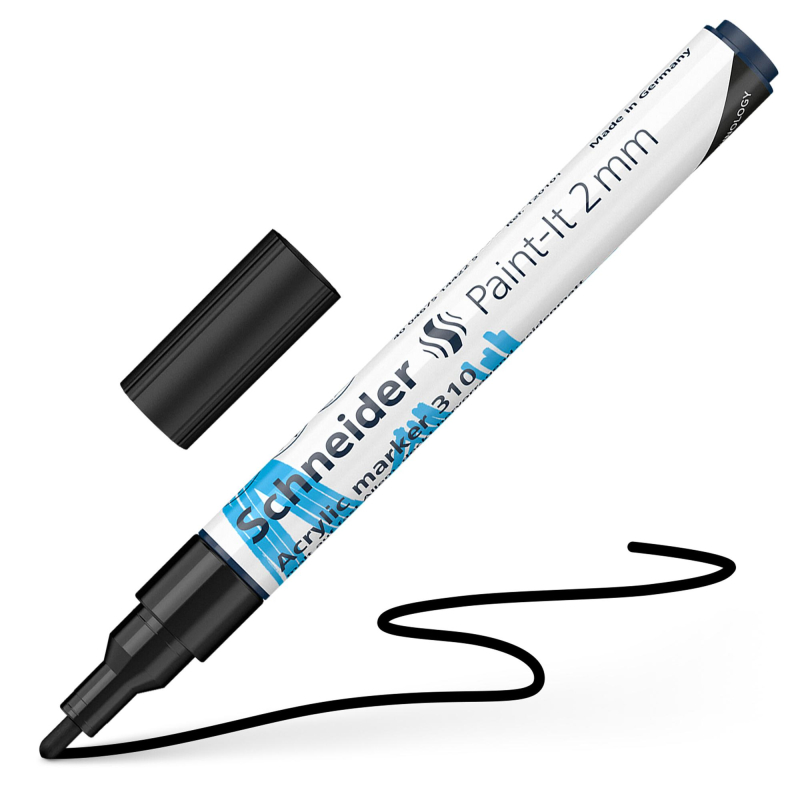 Schneider Acrylmarker Paint-It 310 2mm zwart (S-120101)