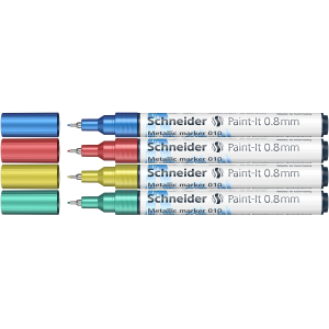 Schneider Metallic Marker Paint-It 010 0.8mm (4pcs) (S-ML01011502)