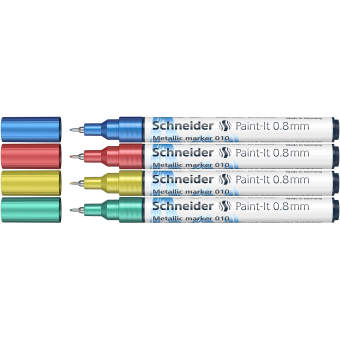 Schneider Metallic Marker Paint-It 010 0.8mm (4pcs) (S-ML01011502)