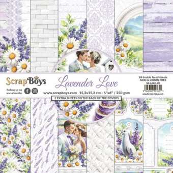 ScrapBoys Lavender Love 6x6 Inch Paper Pad (SB-LALO-09) 