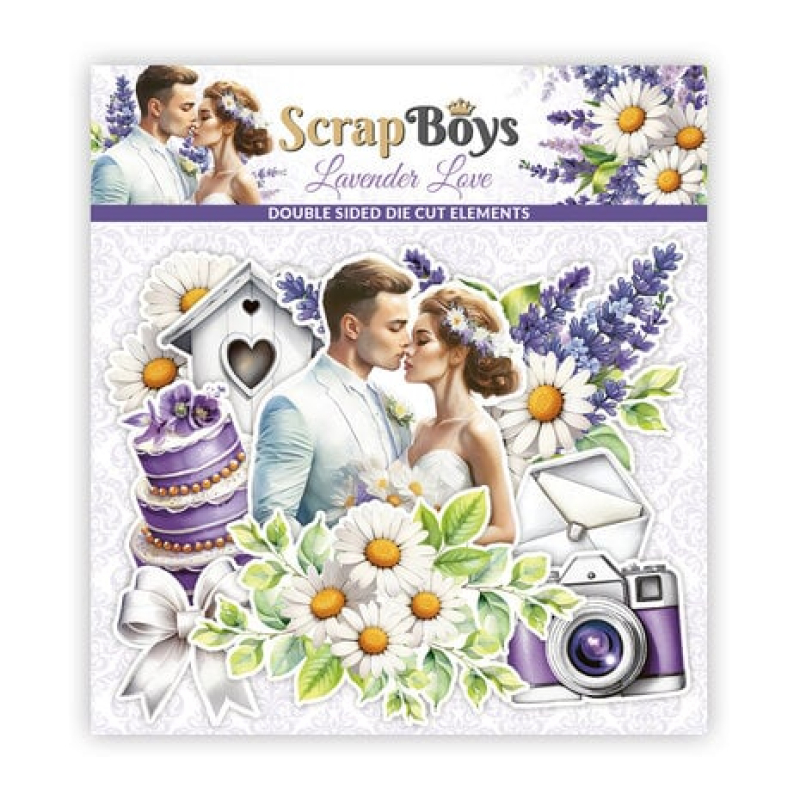 ScrapBoys Lavender Love Double Sided Die Cut Elements (47pcs) (SB-LALO-12)