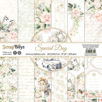 ScrapBoys Special Day 8x8 Inch Paper Pad (SB-SPDA-10)