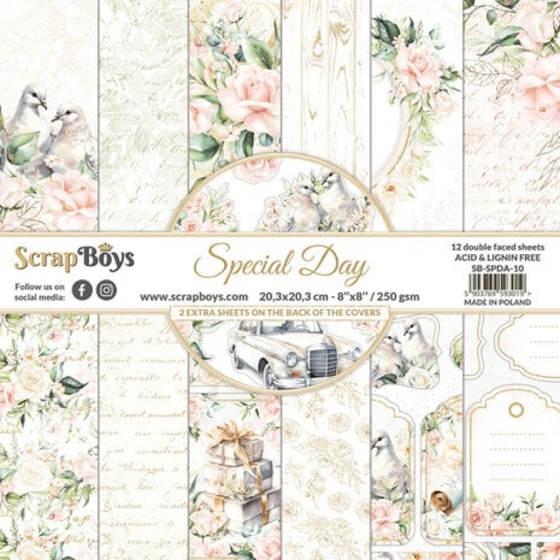 ScrapBoys Special Day 8x8 Inch Paper Pad (SB-SPDA-10)