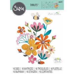 Sizzix Thinlits Die Set Fabulous Bold Florals 16pcs (666255)