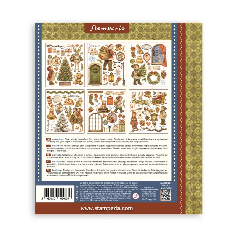 Stamperia Silent Night Rub-On 20,5x23cm Assortment (6pcs) (DFLRBXG12)
