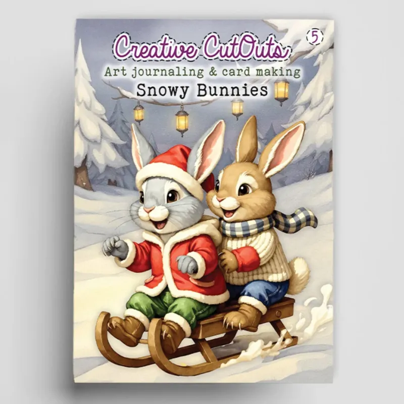 Creatief Art Snowy Bunnies Book Creative CutOuts (CCOBOEK-005)
