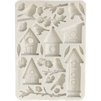 Stamperia Create Happiness Dewdrops A5 Silicon Mould Nests And Birds (KACMA546)