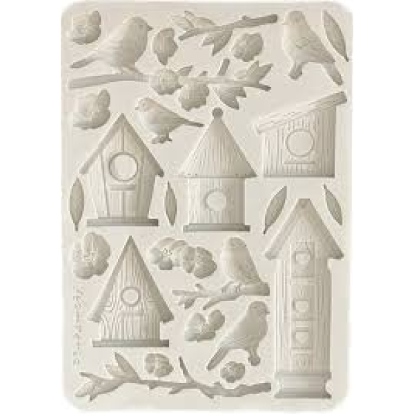 Stamperia Create Happiness Dewdrops A5 Silicon Mould Nests And Birds (KACMA546)