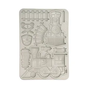 Stamperia Art of Travelling Silicon Mould A5 Train (kacma549)