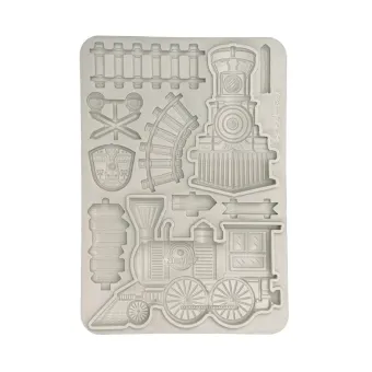 Stamperia Art of Travelling Silicon Mould A5 Train (kacma549)