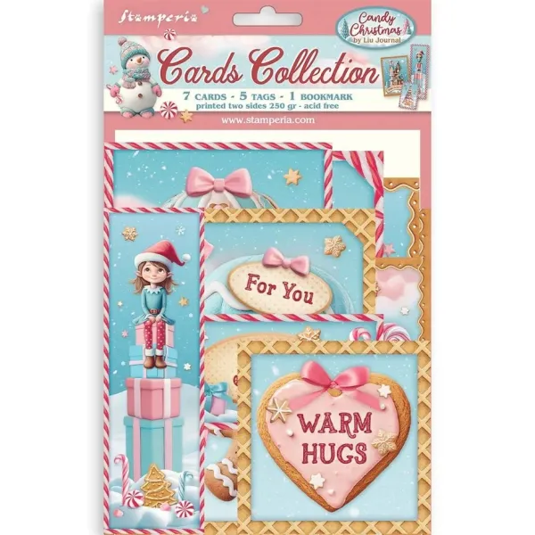 Stamperia Candy Christmas Cards Collection (SBCARD32)