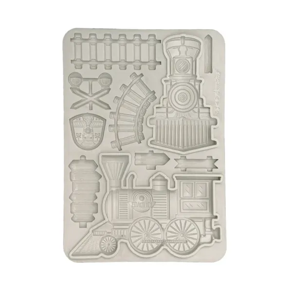 Stamperia Art of Travelling Silicon Mould A5 Train (kacma549)