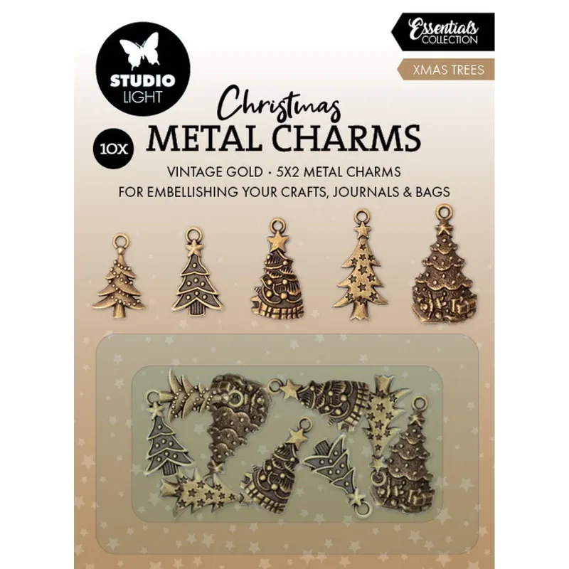 Studio Light Christmas trees Essentials Metal Charms (SL-CO-CHARM07)