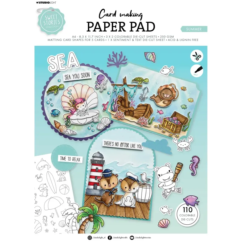 Studio Light Sweet Stories Card making pad Summer (SL-SS-CMP43)