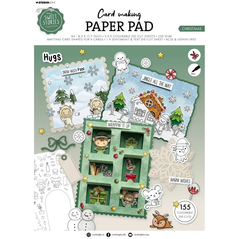 Studio Light • Sweet Stories Card making pad Christmas (SL-SS-CMP44)