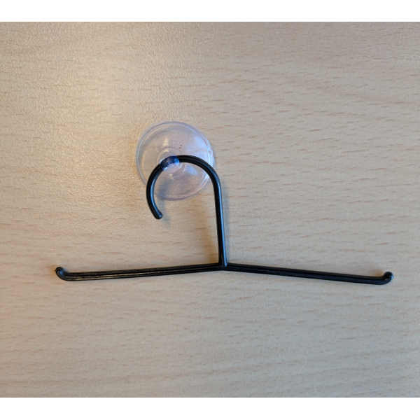 Sublimatie Plastic hanger met zuignap (TRAY-BLACK)