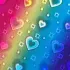 Superior 9400 - glans - 9486 rainbow hearts (30x50cm)