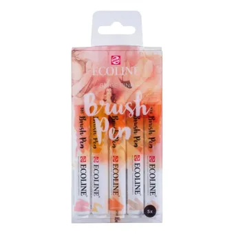 Talens - Ecoline Brush Pen set Beige Roze | 5 kleuren (11509911)