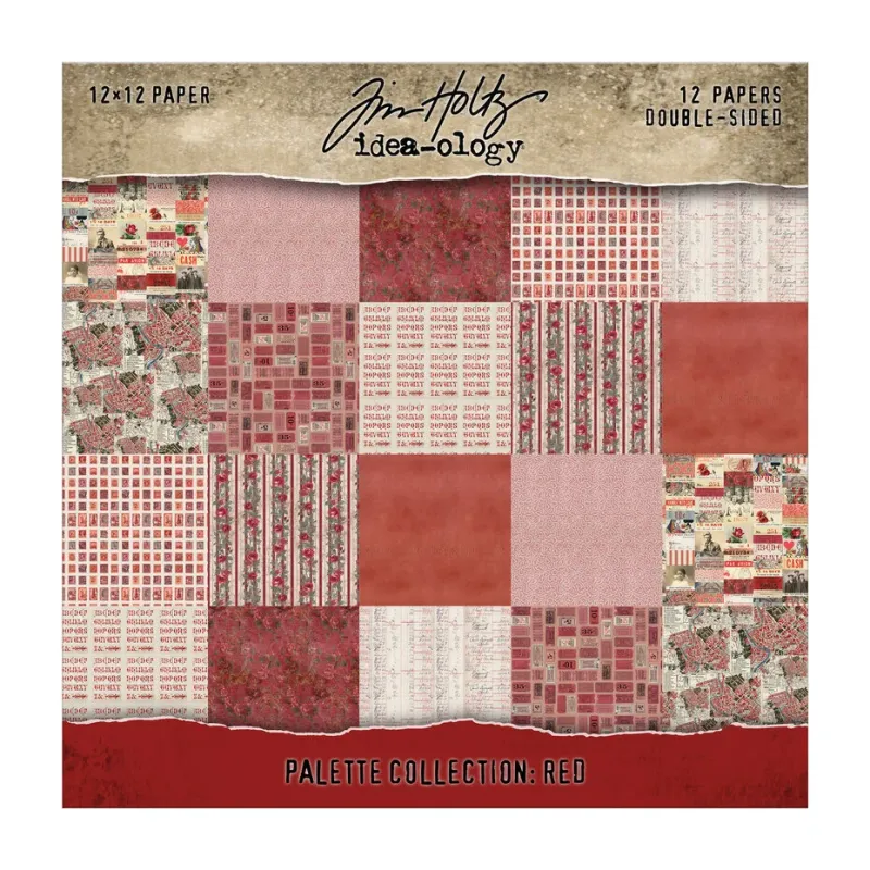 Tim Holtz  Idea-ology Palette Collection 12x12 Inch Red (TH94456)