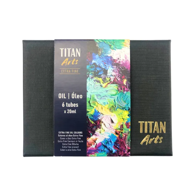 Titan Arts Extra Fijn Olieverfset Primaire Kleuren 6 x 20 ml (090812002)