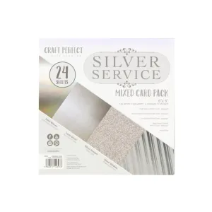 Tonic Craft Perfect Card Pack 6x6 Inch Silver Service (9397e)