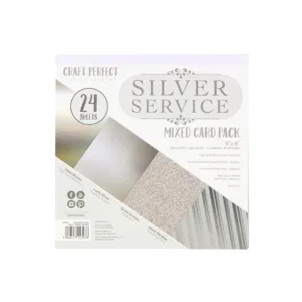 Tonic Craft Perfect Card Pack 6x6 Inch Silver Service (9397e)