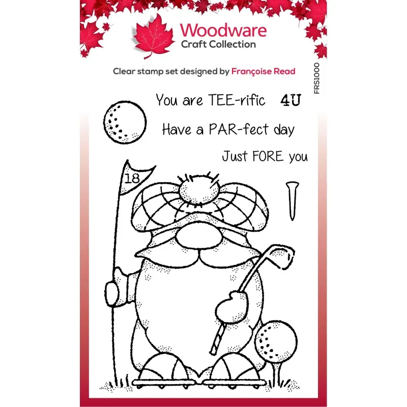 Woodware • Golfing Gnome Clear Stamps (FRS1000)