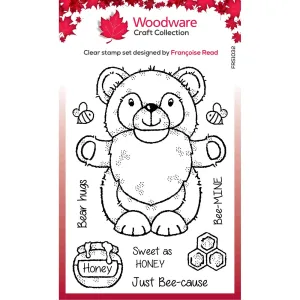 Woodware • Honey Bear Gnome Clear Stamps (FRS1032)
