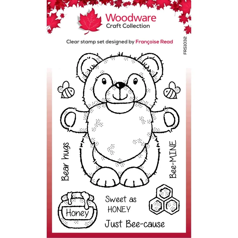 Woodware • Honey Bear Gnome Clear Stamps (FRS1032)