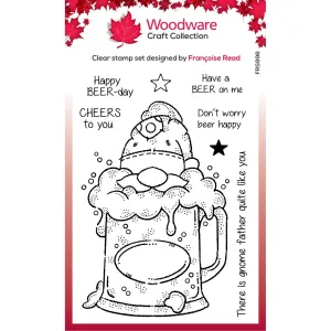 Woodware • Beer Gnome Clear Stamps (FRS998)