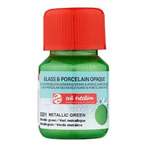TALENS ART CREATION Glass & Porcelain Dekkend Fles 30 ml Metallic Groen 8201 (410382010)