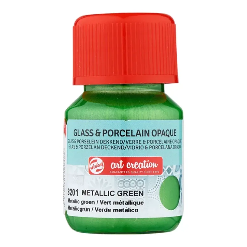 TALENS ART CREATION Glass & Porcelain Dekkend Fles 30 ml Metallic Groen 8201 (410382010)