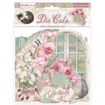 Stamperia Orchids and Cats Die Cuts Assorted (41pcs) (DFLDC93)
