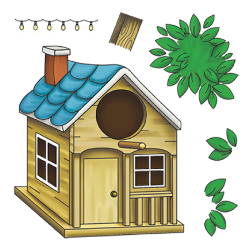 LDRS Creative Birdhouse 4x4 Inch Clear Stamps (LDRS3312)