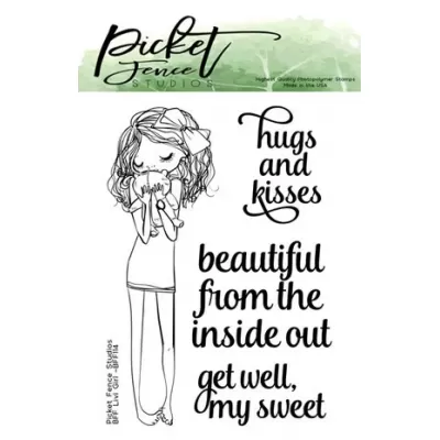 Picket Fence Studios BFF Livi Girl 3x4 Inch Clear Stamps (BFF-114)
