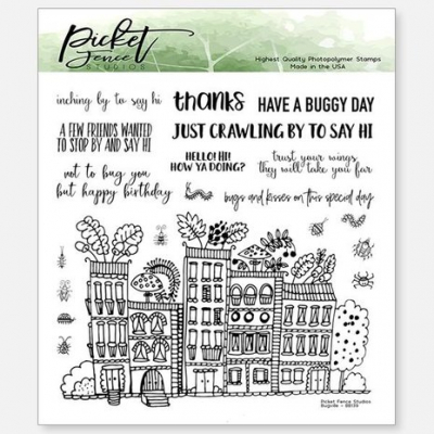 Picket Fence Studios Bugville 6x6 Inch Clear Stamps (BB-139)
