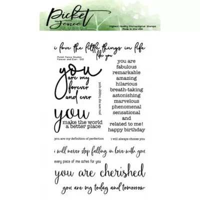 Picket Fence Studios Forever and Ever Clear Stamps (S-112) (691035248637)